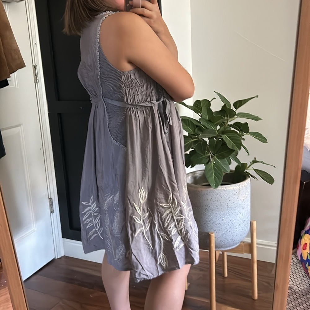 Cecico Rayon Embroidered Boho Pullover Dress. Size L - Picture 14 of 15